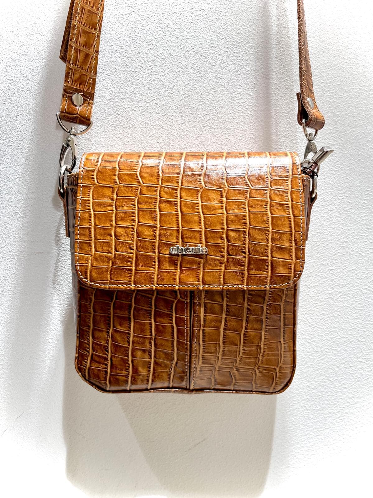 BANDOLERA GUMY TEXTURED CARAMELO