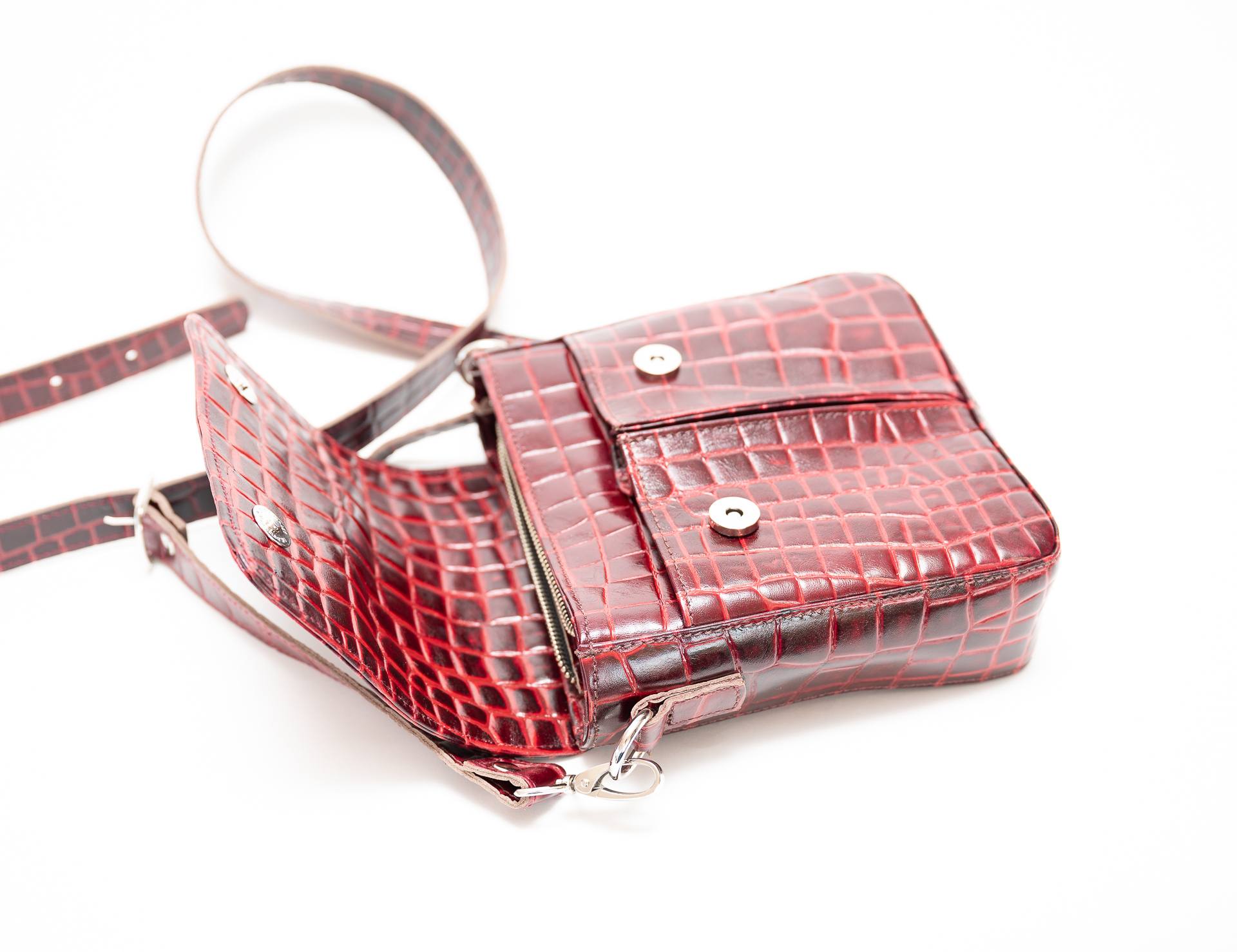 BANDOLERA GUMY TEXTURED BORDO