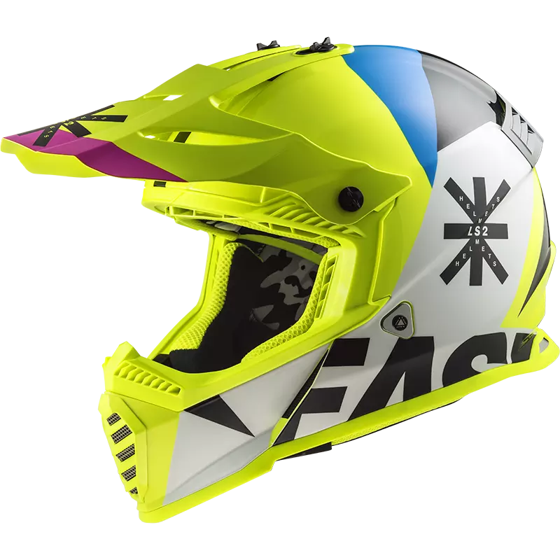 LS2 MX437 FAST EVO HEAVY WHITE YELLOW