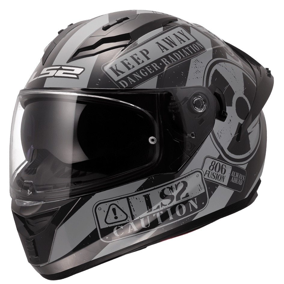 LS2 FF806 FUSION CAUTION GREY BLACK