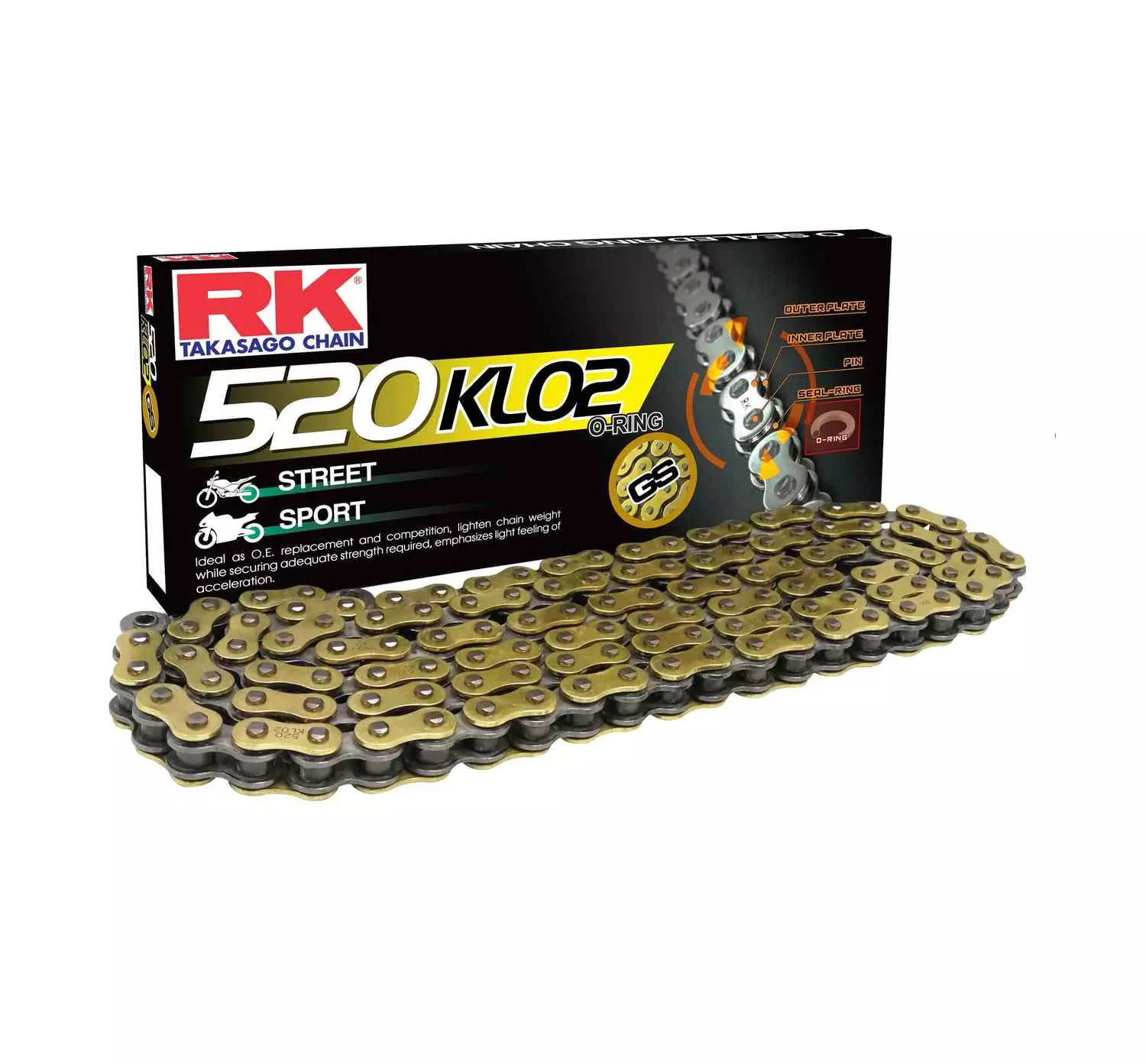 CADENAS RK JAPON 520 KLO2-120L O-RING