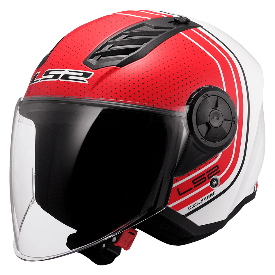 LS2 OF616 AIRFLOW II COURSE WHITE RED