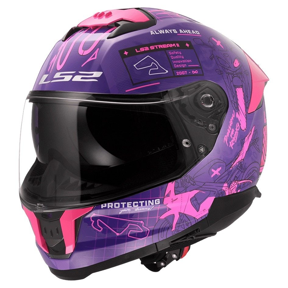 LS2 FF808 STREAM II GP PURPLE FUCHSIA