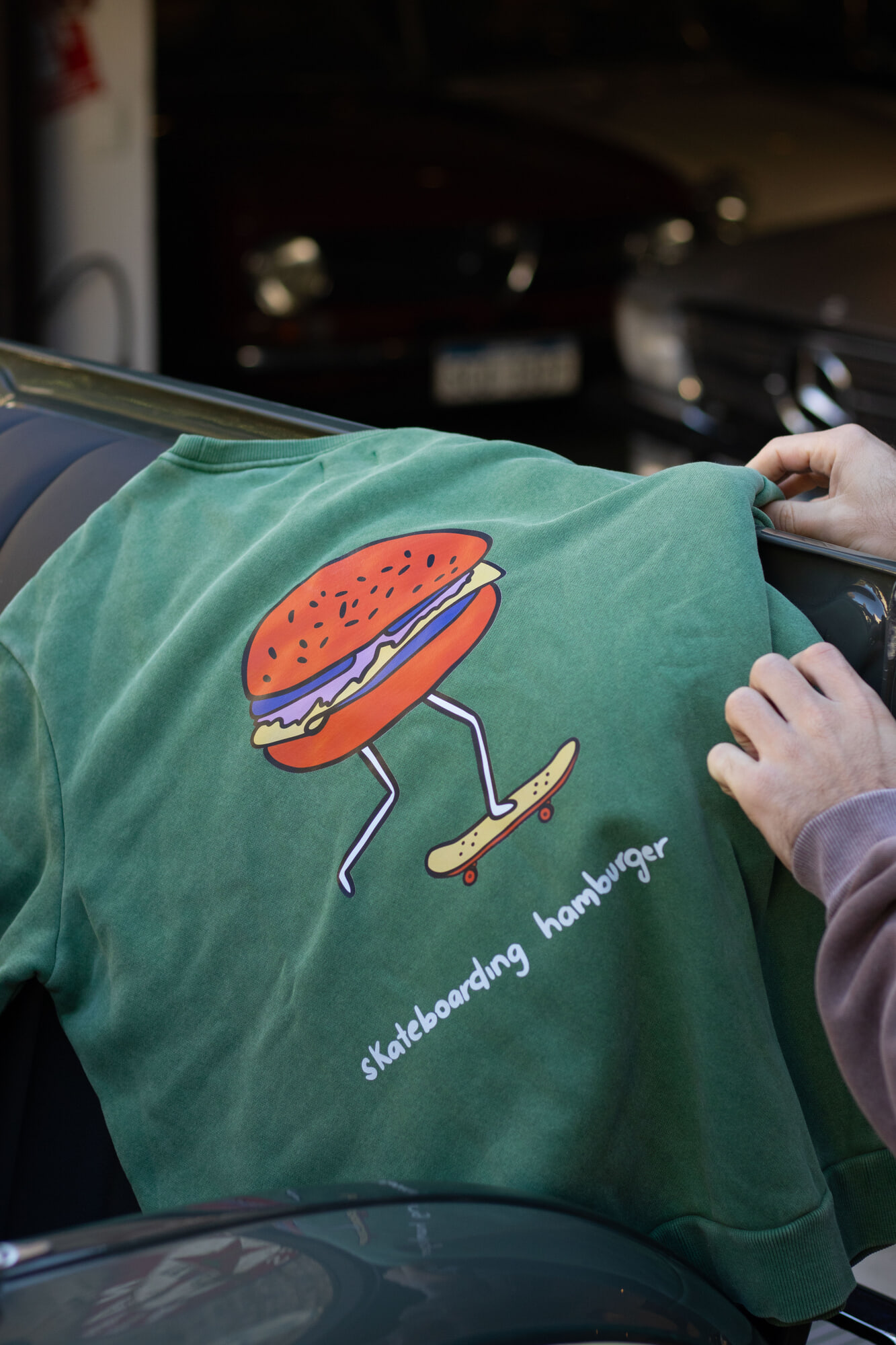 Buzo Green Washed Hamburguesa